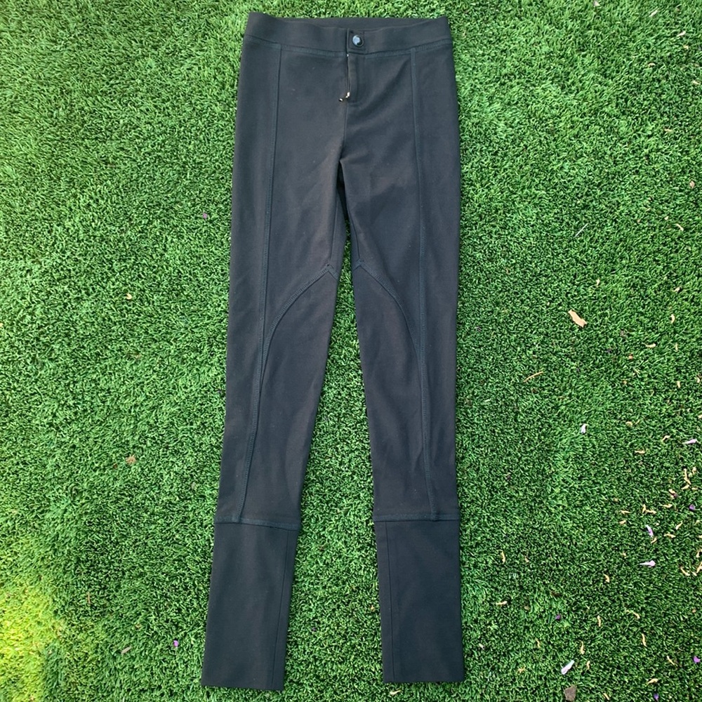 Theory Treeca pull on pant black slim cropped mid rise straight leg size 4
